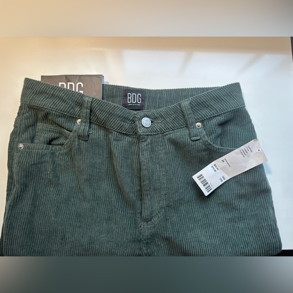 BDG Mom High Rise Green Corduroy Pants - Picture 1 of 5